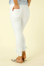 White Slim Ankle Tie Jean - SALE