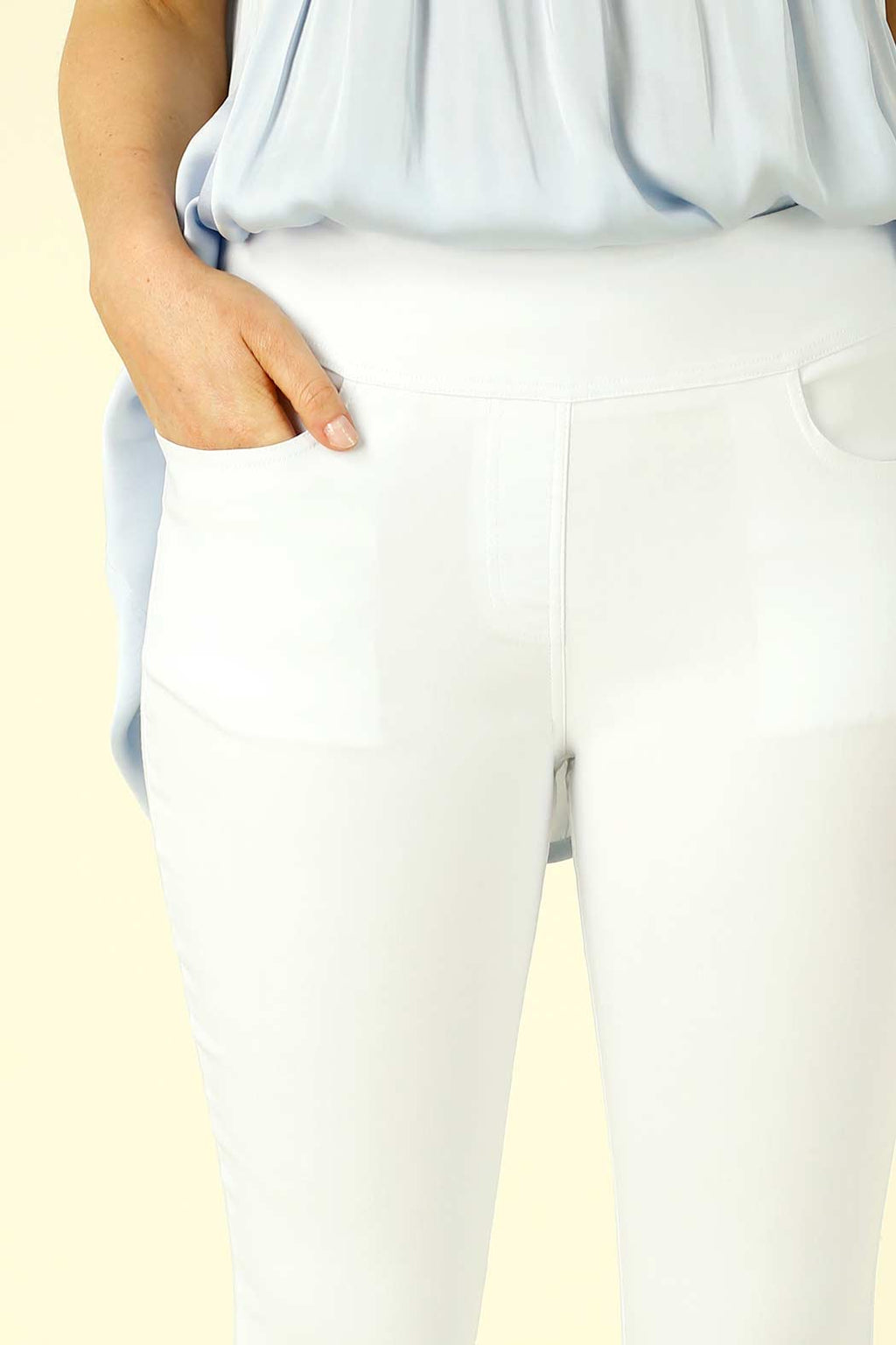 White Slim Ankle Tie Jean - SALE