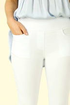 White Slim Ankle Tie Jean - SALE