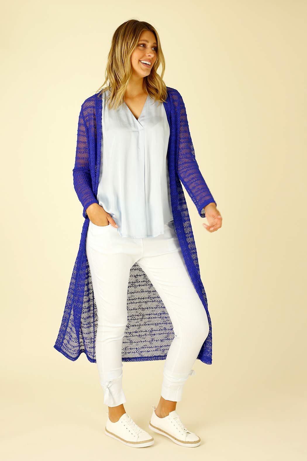 White Slim Ankle Tie Jean - SALE