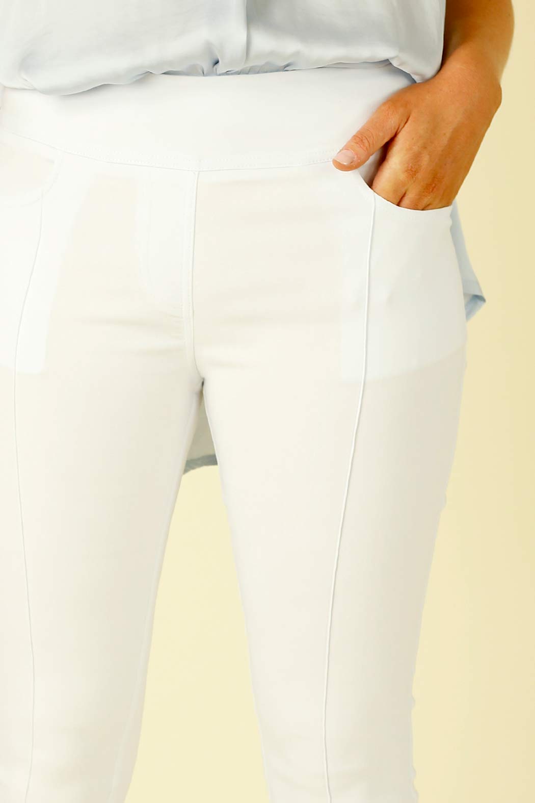 White Slim Pintuck Jean - SALE