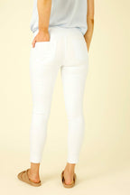 White Slim Pintuck Jean - SALE