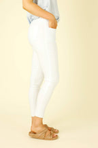 White Slim Pintuck Jean - SALE
