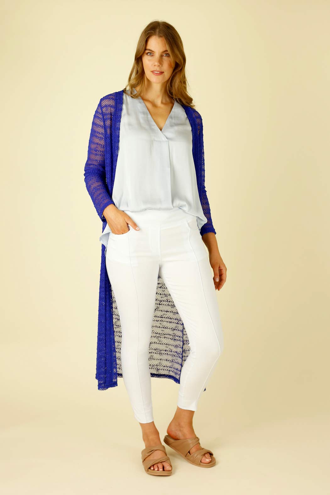 White Slim Pintuck Jean - SALE