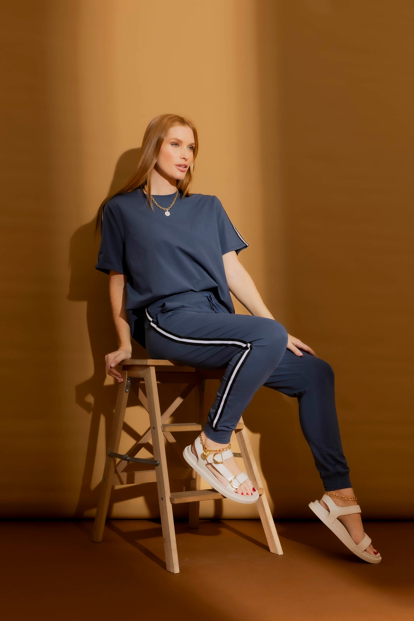 Navy Athleisure Pant
