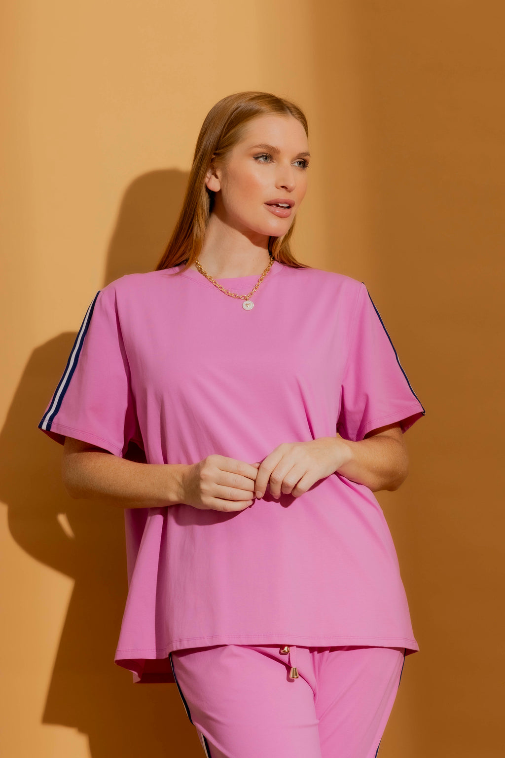 Pink Athleisure T-Shirt Pink S