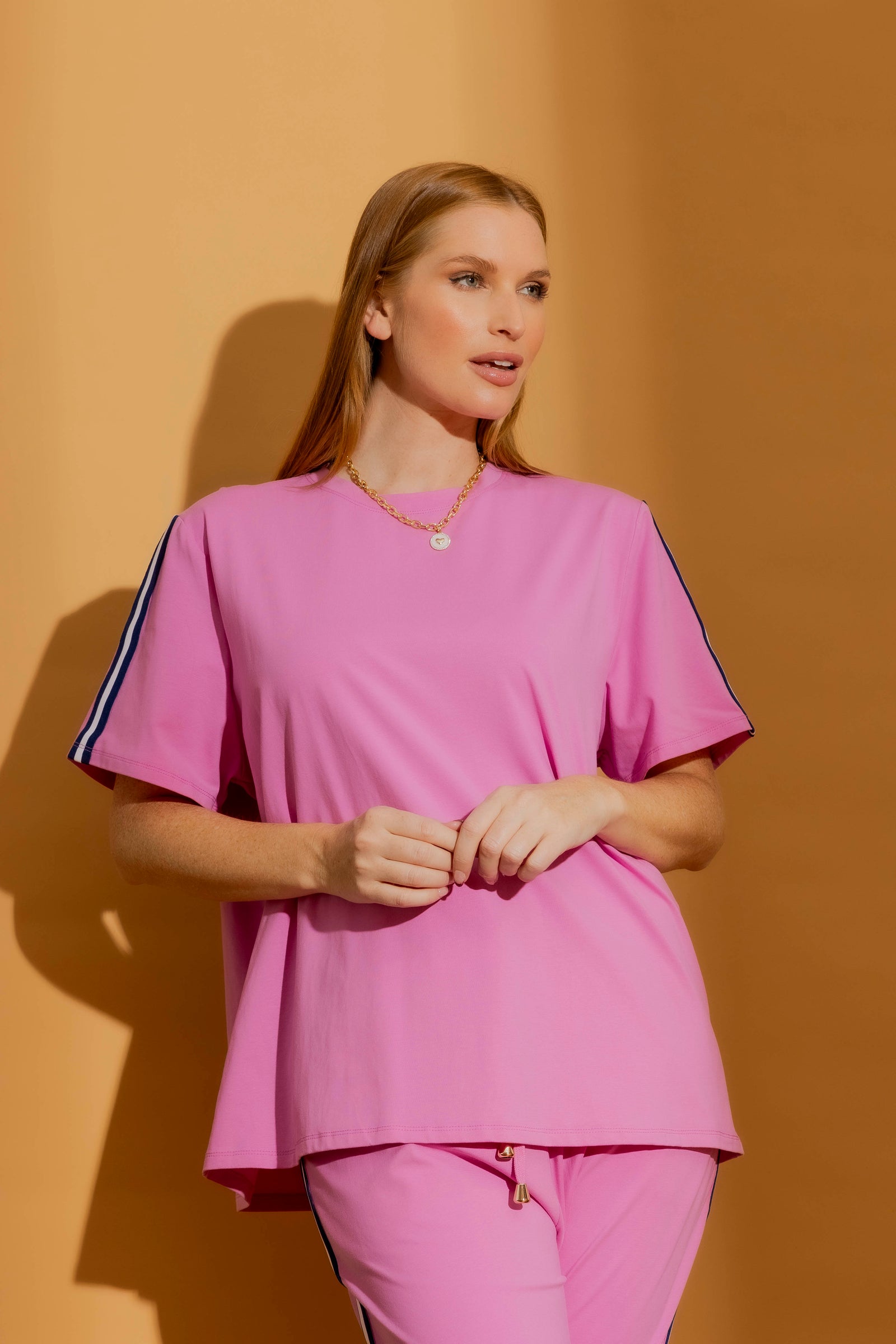 Pink Athleisure T-Shirt Pink S