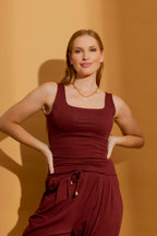 Burgundy Tencel Body Cami