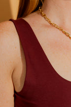 Burgundy Tencel Body Cami
