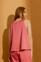 Coral Silky Bell Cami