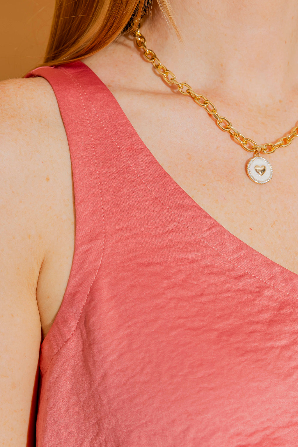 Coral Silky Bell Cami