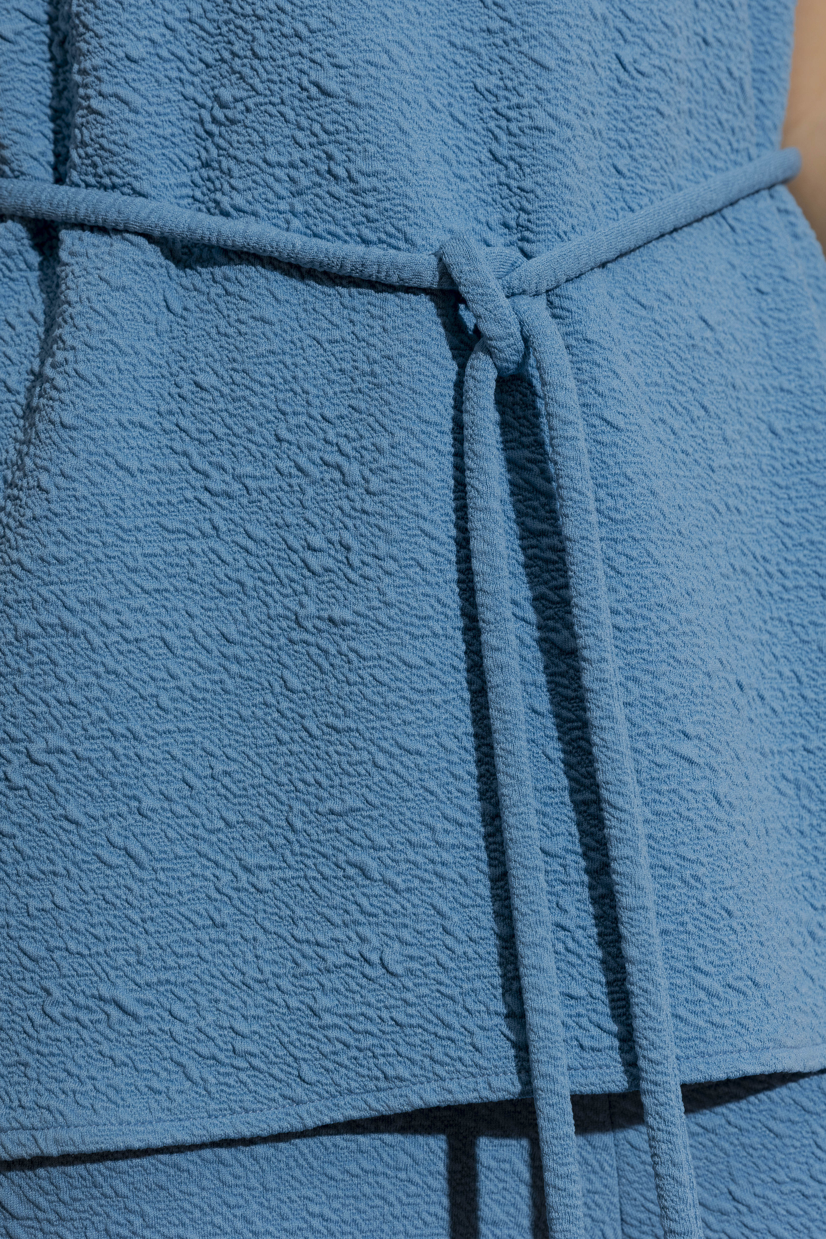 Blue Bubble Belted Tunic