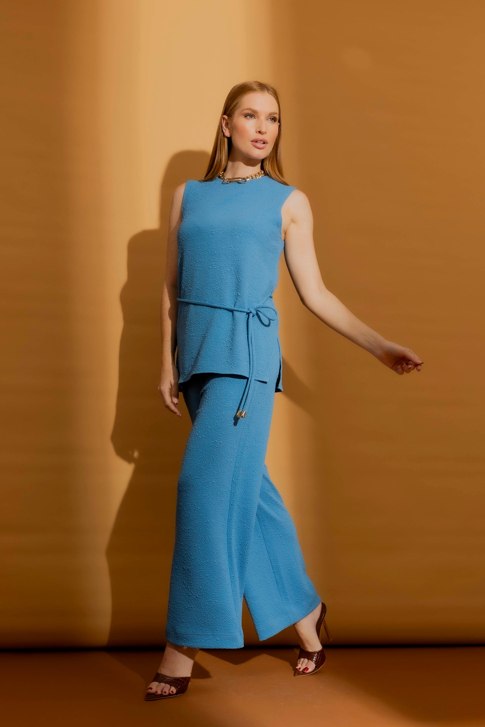 Blue Bubble Belted Tunic