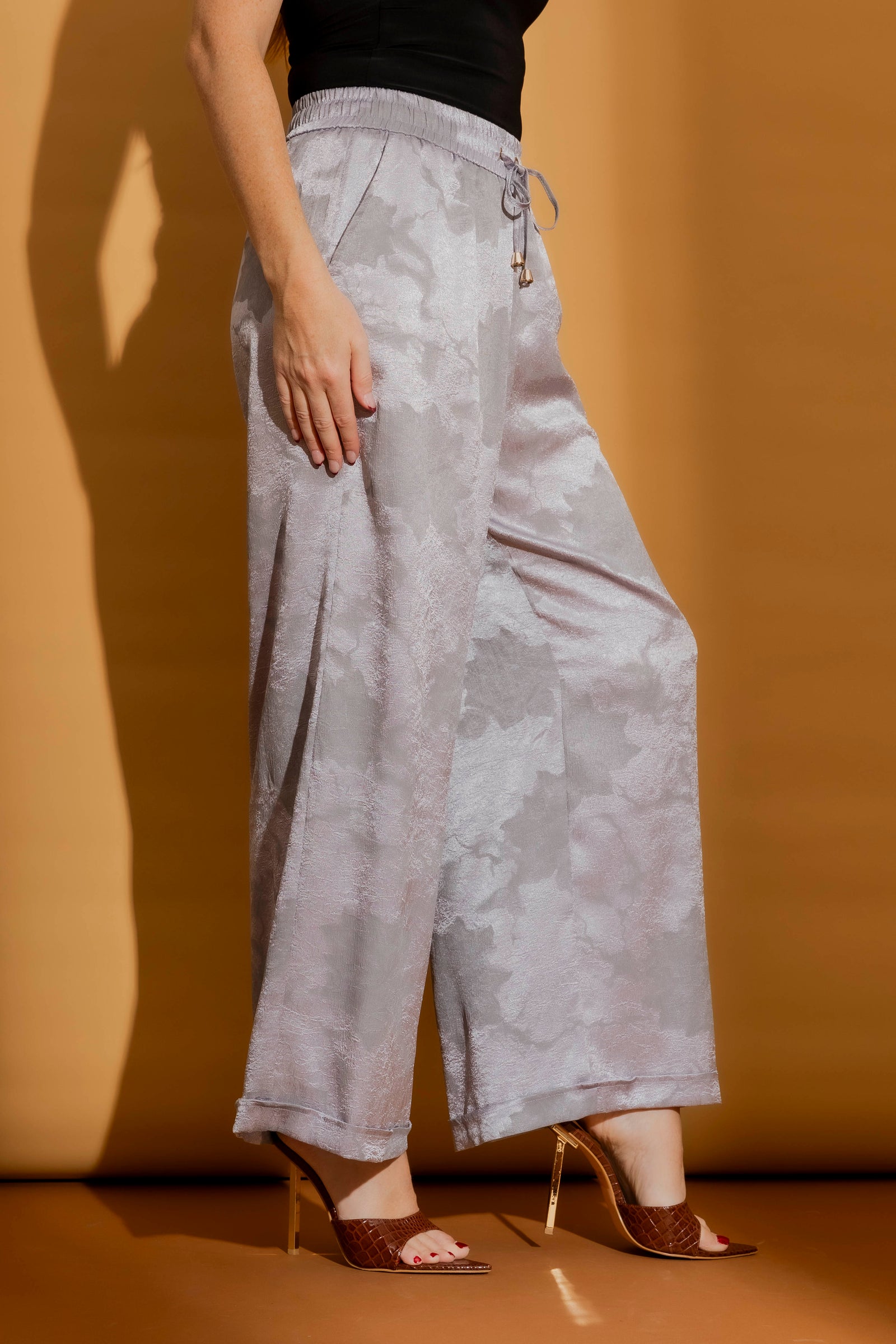 Silver Embossed Lounge Pants