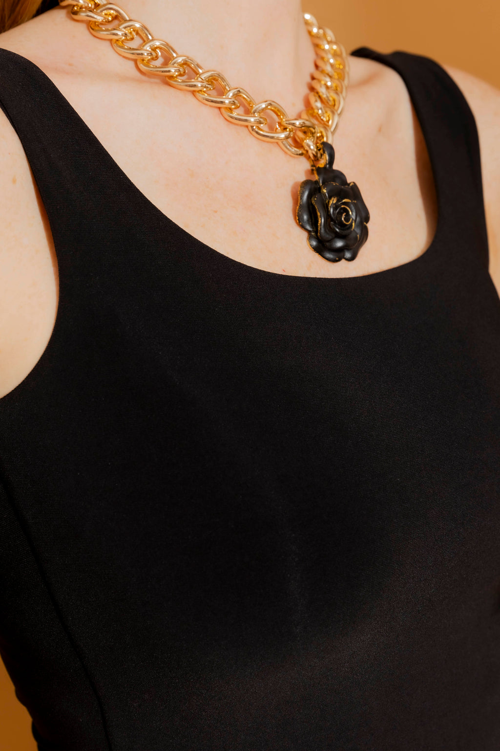 Black Jersey Mid Length Cami