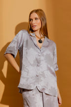 Silver Embossed Lounge Shirt