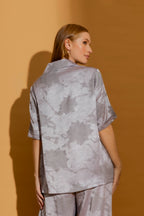 Silver Embossed Lounge Shirt