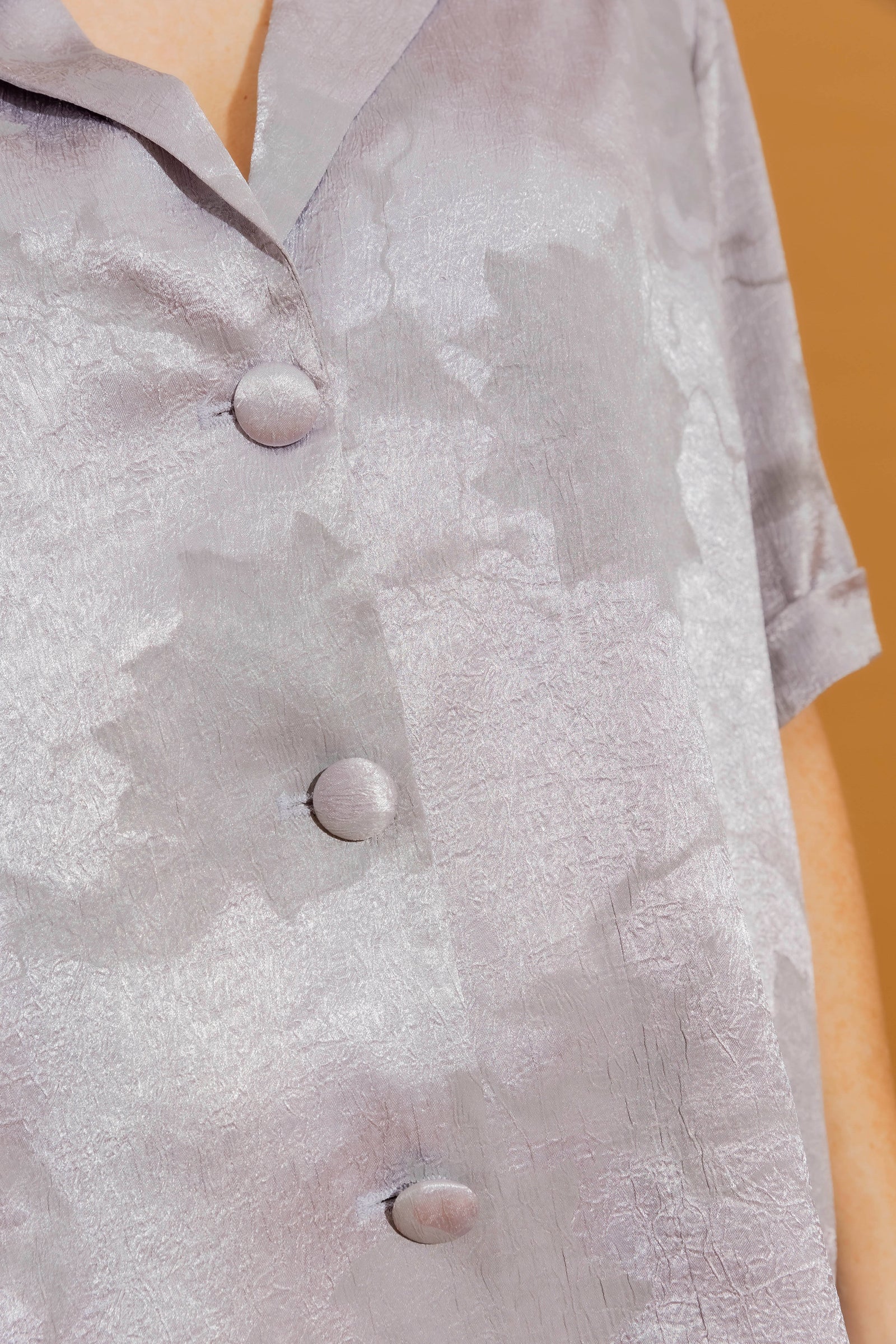 Silver Embossed Lounge Shirt