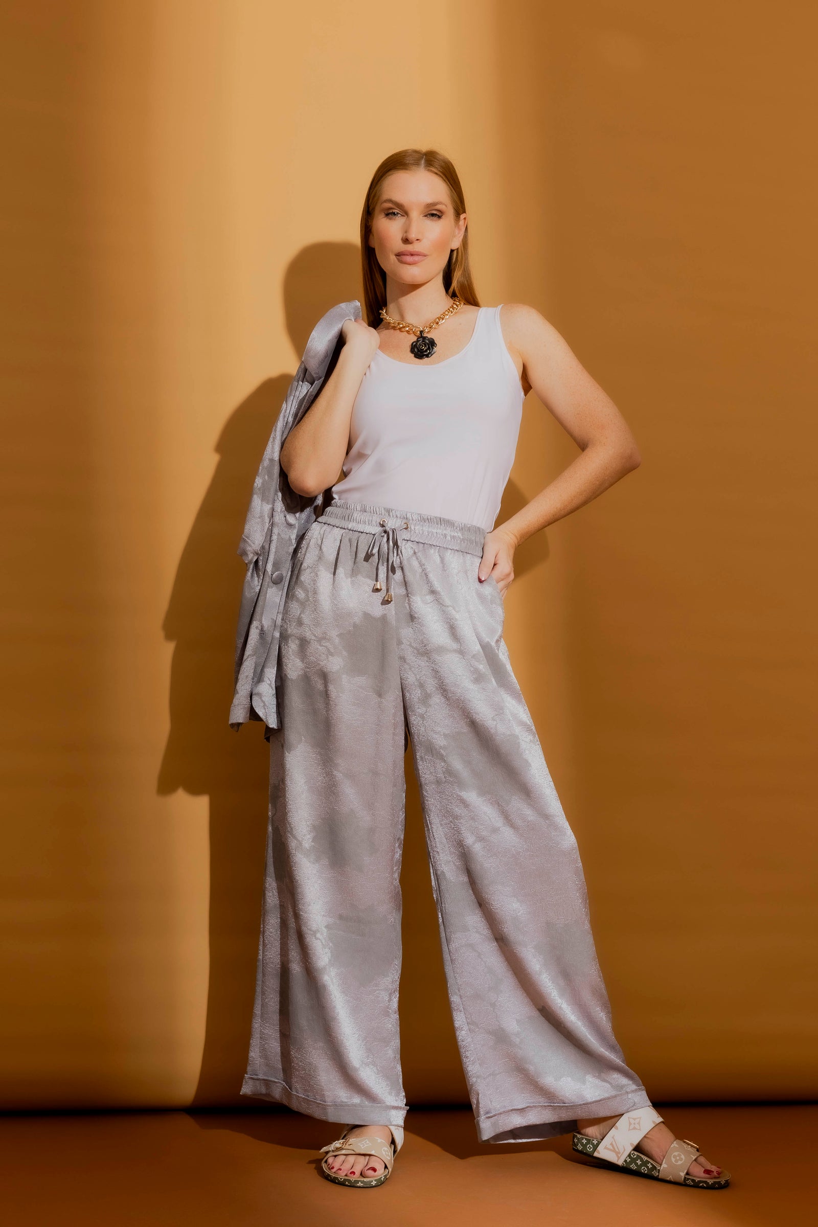 White Jersey Mid Length Cami