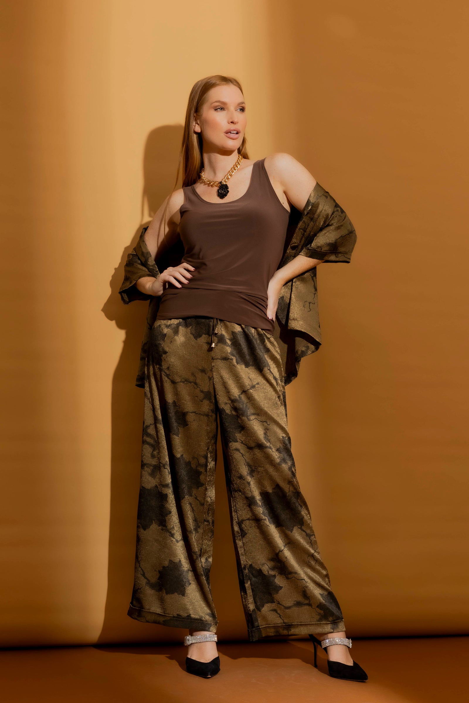 Mocha Jersey Mid Length Cami