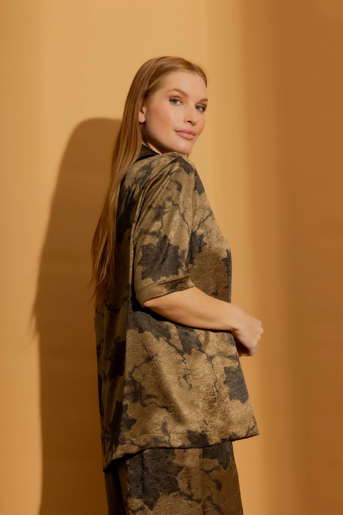 Gold Embossed Lounge Shirt