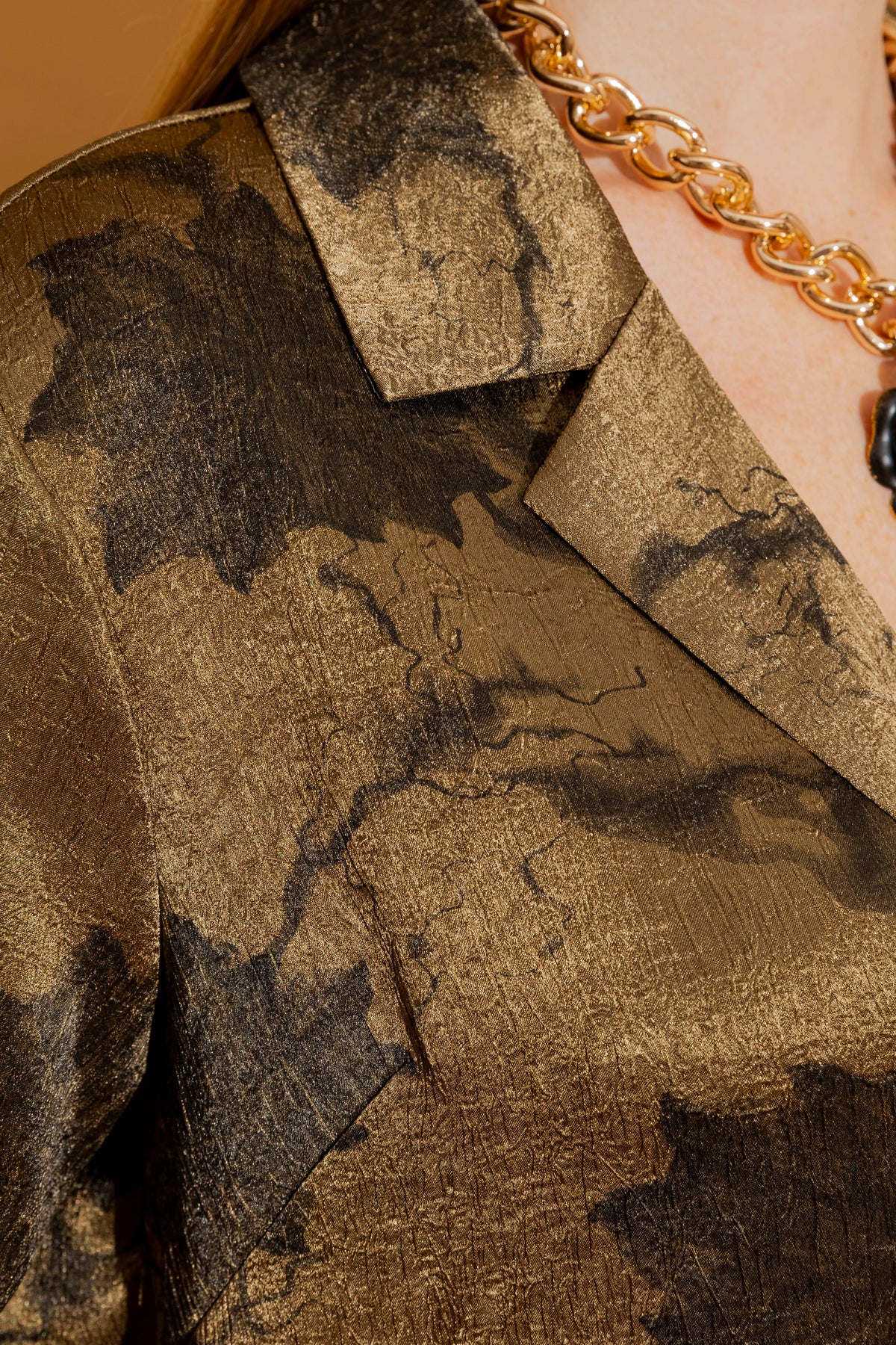 Gold Embossed Lounge Shirt