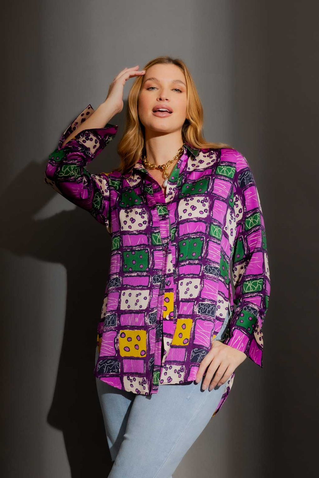 Purppe Silky Charlie Shirt Purple