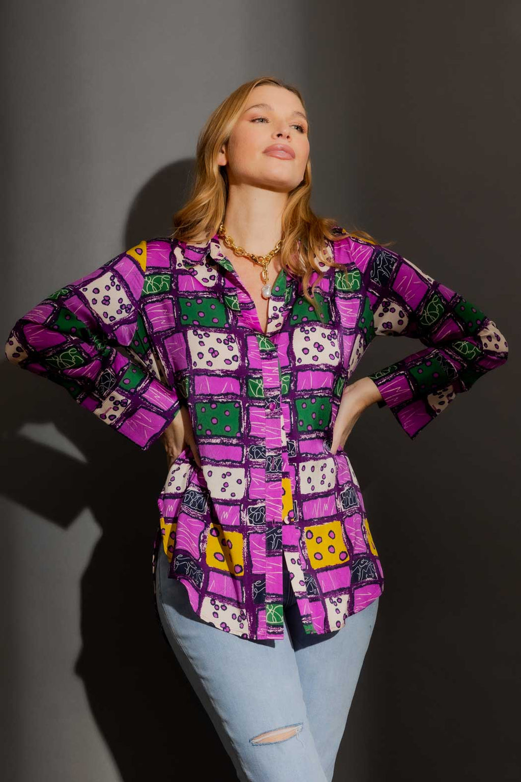 Purppe Silky Charlie Shirt Purple