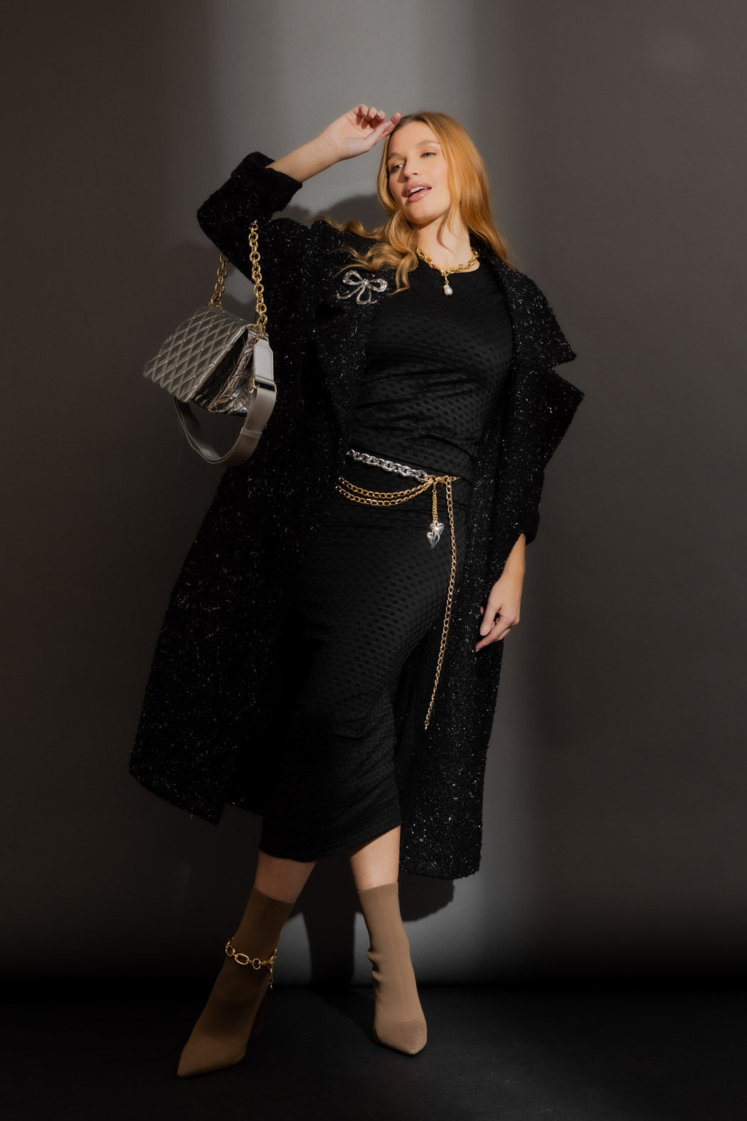 Black Double Layer Tee