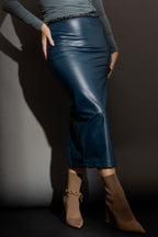 Slate Croc Coated Miracle Skirt