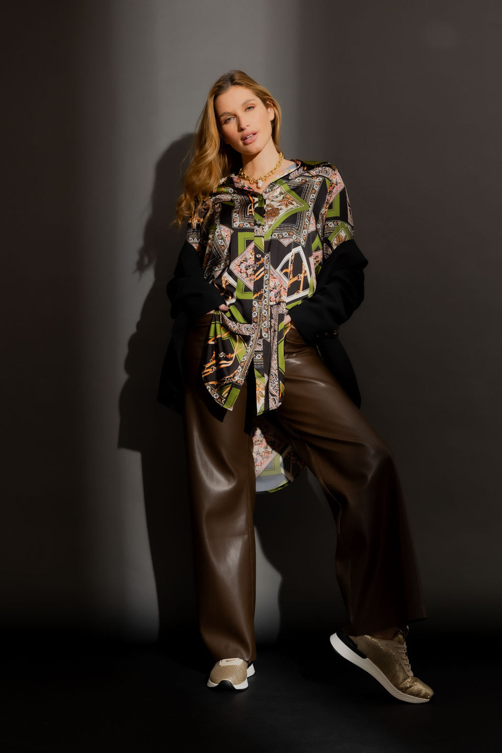 Patchwork Maxi Shirt