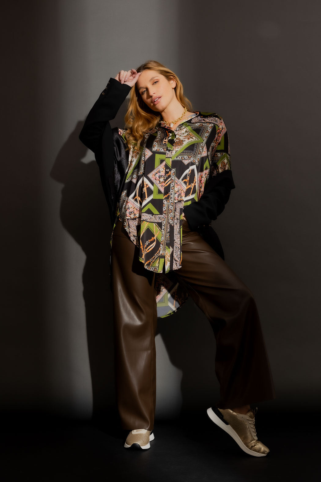 Patchwork Maxi Shirt
