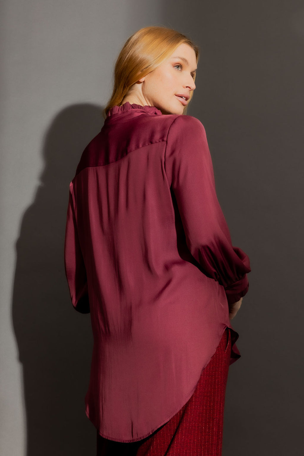 Wine Silky Roma Shirt