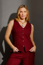 Red Check Vest Red Check