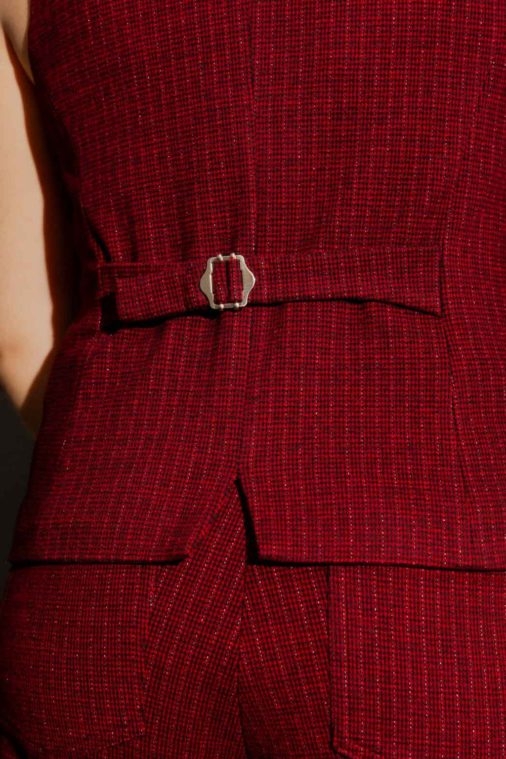 Red Check Vest Red Check