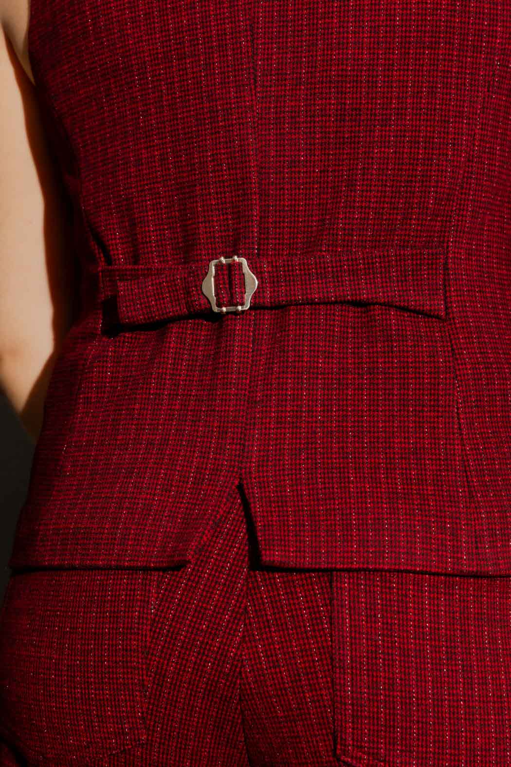 Red Check Vest Red Check