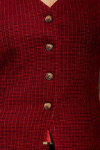 Red Check Vest Red Check