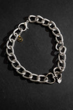 Silver Heart Clasp Necklace Silver O/S