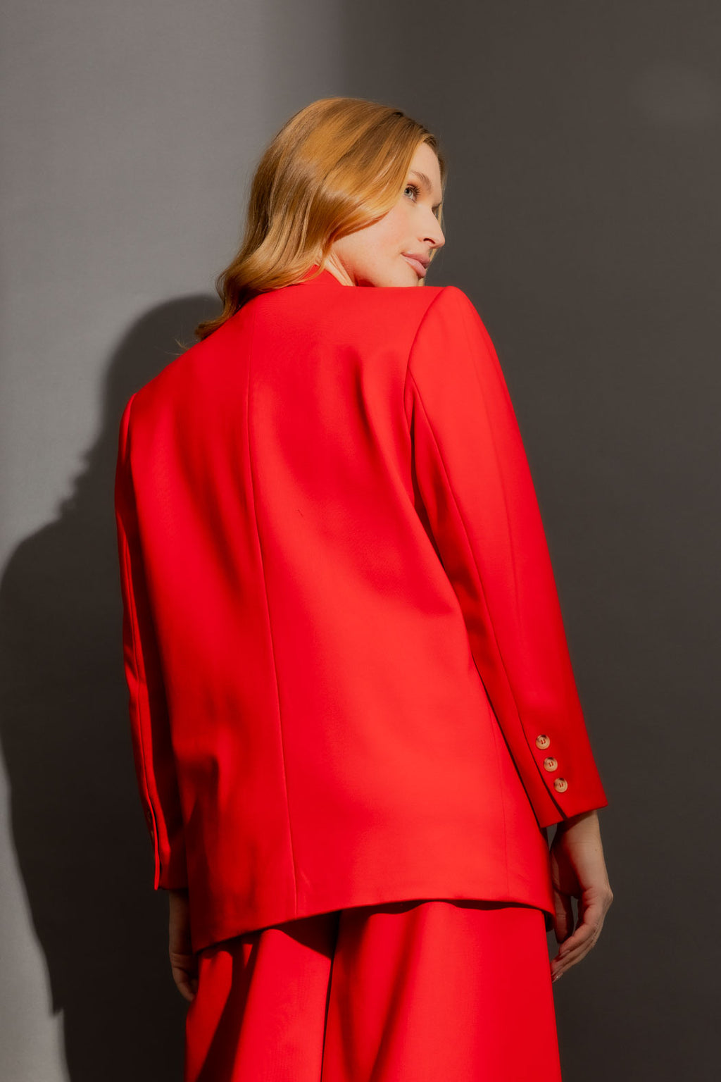 Red Ponte Oversized Blazer