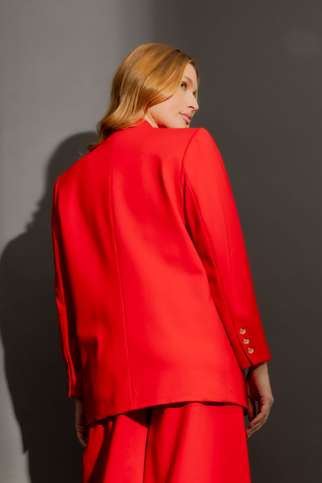Red Ponte Oversized Blazer
