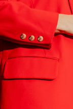 Red Ponte Oversized Blazer