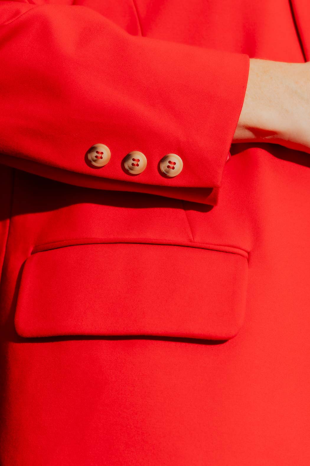 Red Ponte Oversized Blazer