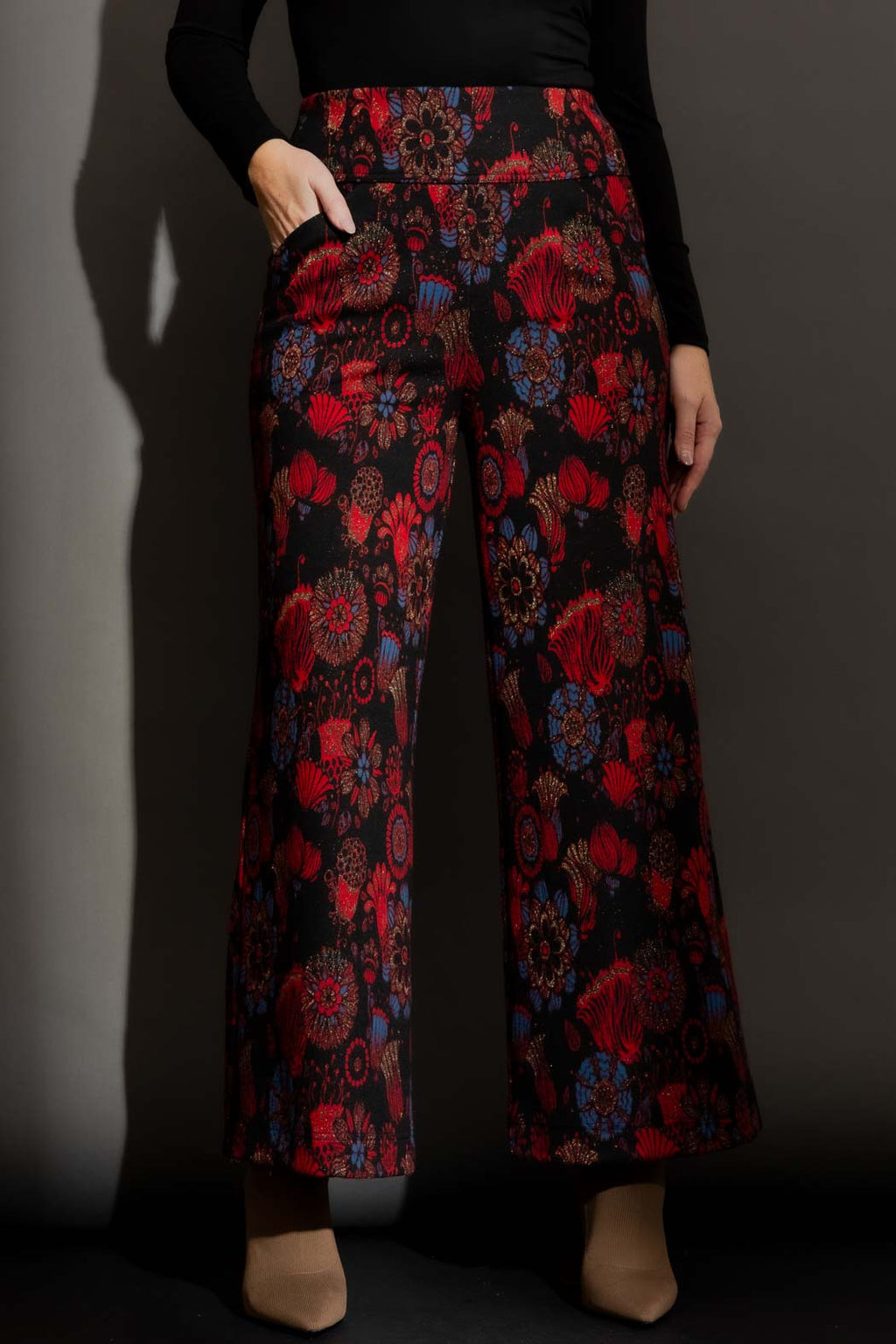 Red Floral Jet Culotte Red Floral