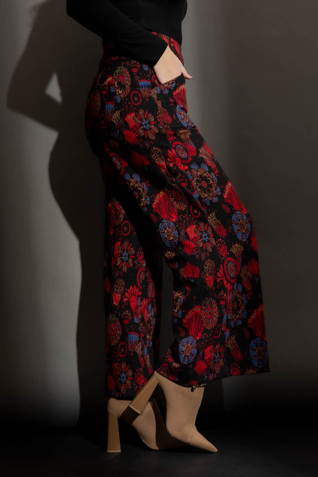 Red Floral Jet Culotte Red Floral