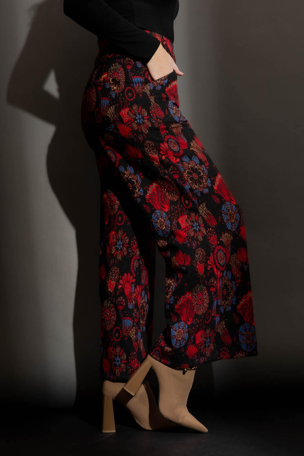 Red Floral Jet Culotte Red Floral