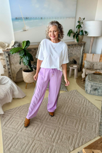 Lilac Euro Pintuck Sport Pant