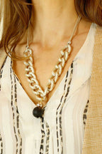 Gold Sparkly Chain Necklace