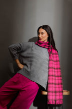 Grey Mock Neck Drop Shoulder Grey S