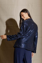 Navy Sequin Sisca Blazer