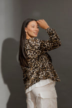 Grey Animal Sisca Crop Blazer Grey Animal